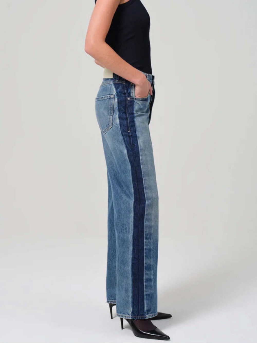 COH NWT Ayla Baggy Jean Tuxedo Stripe in Drome Size 27
